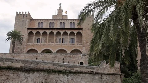 La Almudaina Palace Palma de Mallorca Stock Footage 79862537