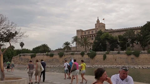 La Almudaina Palace Palma de Mallorca Stock Footage 79864282
