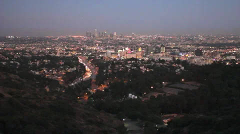 LA BASIN AT DUSK Stock Footage 5297867