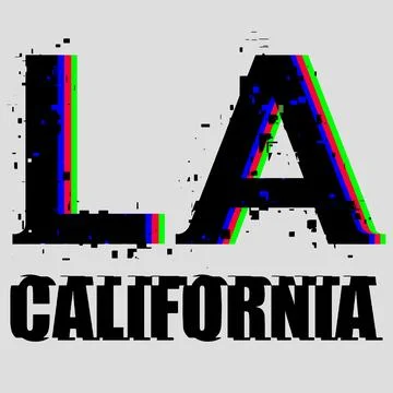 LA California Stock Illustration