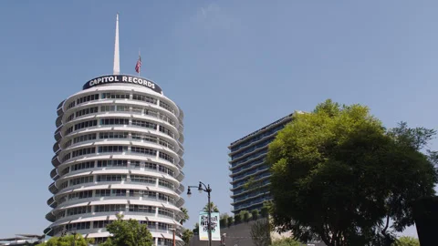 LA Capitol Records 3 Stock Footage 276917436