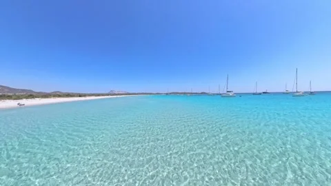La Cinta Sardinia Elevated View Mediterranean Water Stock-Footage 343728027