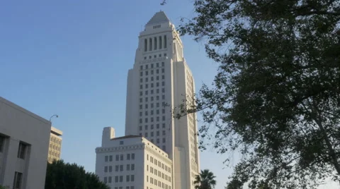 LA City Hall From North Stock Footage 54172146