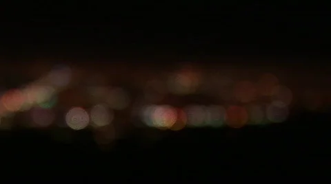 LA city lights rack focus  Stock Footage 62295