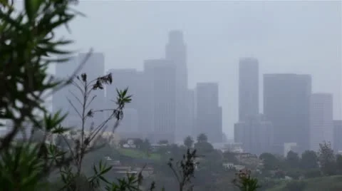 LA Cloudy Skyline 02 HD Vídeo Stock 20087141