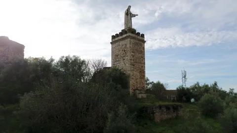 La Codosera, Spain, Sunday. march 17 2024. Christ of the Castle of La Beltraneja Video stock 269217634