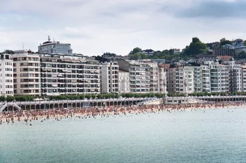La Concha Beach Stock Photos