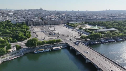 La Concorde Square At Paris Ile De France In France. Stock Footage 308772800