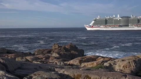 La Coruna, Spain 05 October 2023: Majestic ARVIA: A Symphony of Sea and Stone Stock Footage 262458065