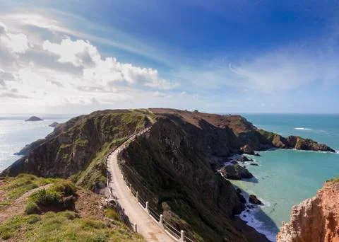 La Coupee on Sark Stock Photos