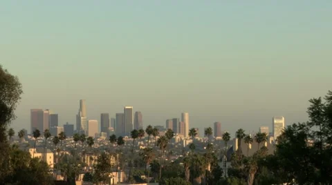 LA Day to Dusk Time Lapse Stock Footage 8656680