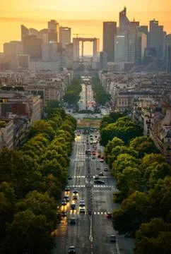 La Defense in evening Stock-Fotos