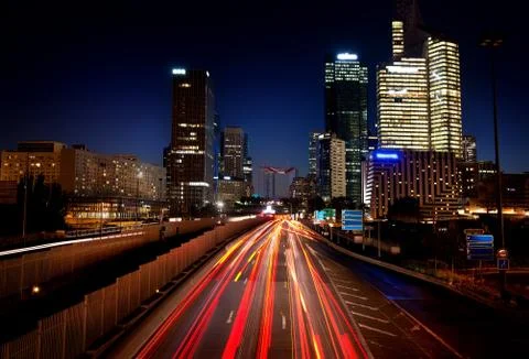 La Defense in evening Stock-Fotos