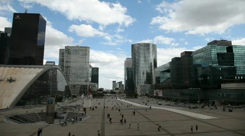 La Défense, Paris. Stock Footage 819332