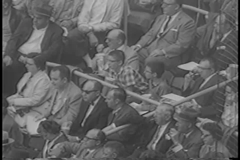 LA Dodgers beat Chicago White Sox  - World Series in Game 6 - 1959 archival Stock Footage 201342596