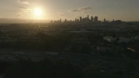 LA Downtown Dusk 1 Stock Footage 276918113