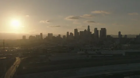 LA Downtown Dusk 2 Stock-Footage 276918131