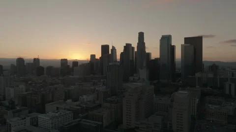 LA Downtown Dusk 4 Stock Footage 276918184
