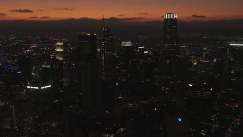 LA Downtown Evening 6 Stock Footage 276918463