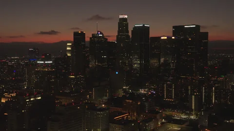LA Downtown Evening 9 Stock Footage 276918585