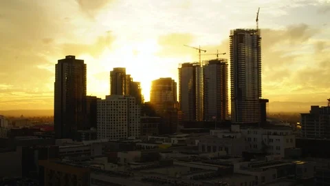 LA downtown sunset timelapse 1 Vidéo 127128686