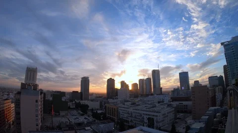 LA downtown sunset timelapse 2 Vidéo 127128861