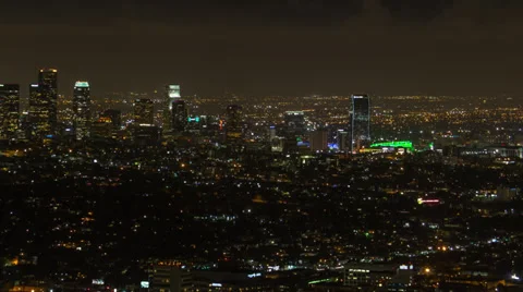 LA Downtown Time Lapse Pan Across in HD Stock Footage 37568363