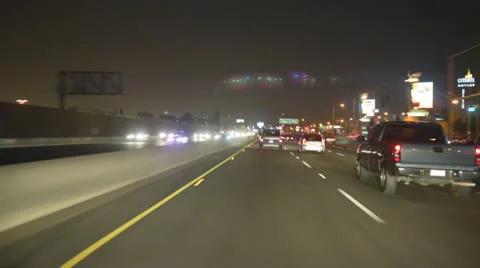 LA-Driving-Night-Time-Lapse-Traffic Stock Footage 24790086