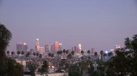 LA Dusk to Night Timelapse Vídeo Stock 8656761