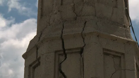 LA Earthquake Damage, Close Stock Footage 31675964
