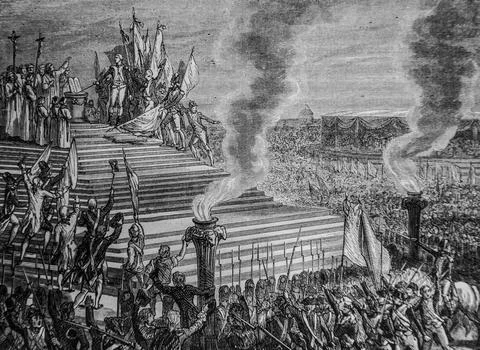 La Federation at the Champ de Mars, 1672-1792, History of France by Henri Mar Stock Illustration