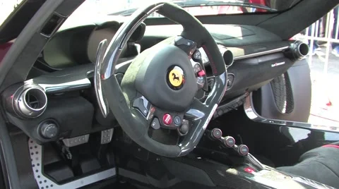 La Ferrari interior Stock Footage 40330850
