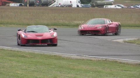 La Ferrari on track Stock Footage 52295663