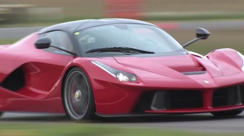 La Ferrari on track Stock Footage 52365373