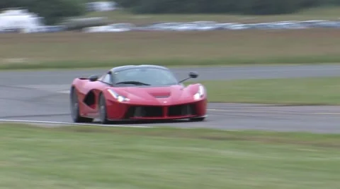 La Ferrari on track Stock Footage 52365375