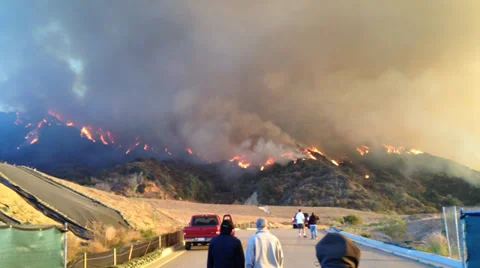 La fire clip.2 Video stock 34209886