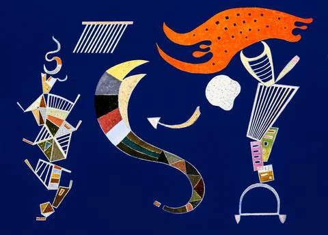 La flche painting in high resolution by Wassily Kandinsky. Stock Illustration