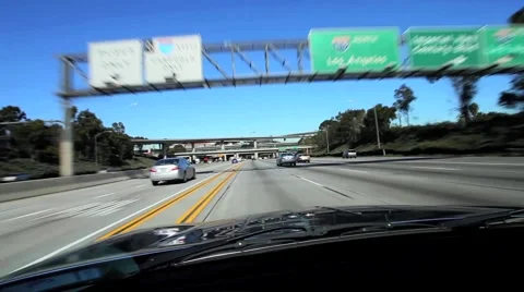 LA freeway Overpass Stock Footage 1007356