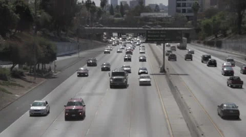 LA freeway, pull focus Stock Footage 56340813