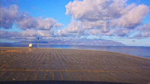La-gomera-ship-ferry-timelapse-sea-clouds-bright-daylight Stock Footage 85475420
