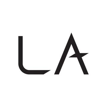 La initial letter vector logo icon Illustrazione stock