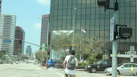 LA Intersection Stock Footage 739457