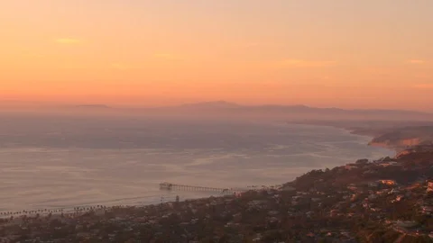 La Jolla Beach Hazy Sunset Timelapse Stock Footage 89824042