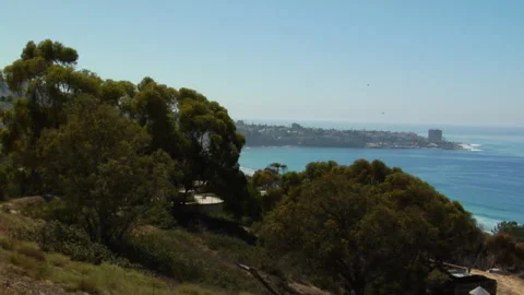 La Jolla Beach Superzoom Stock Footage 142864524