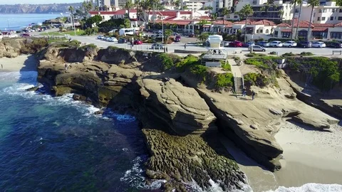 La Jolla, CA - Cuvier Park - Drone Video Video stock 79807022