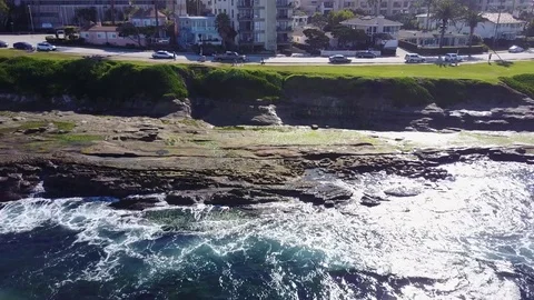 La Jolla, CA - Cuvier Park - Drone Video Video stock 79807336