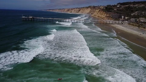La Jolla, CA - La Jolla Shores - Drone Video Video stock 88338186
