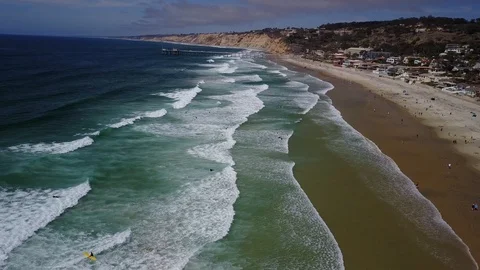 La Jolla, CA - La Jolla Shores - Drone Video Video stock 88338253