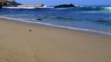 The La Jolla coastline, just outside of San Diego, California. Stock Footage 85898653