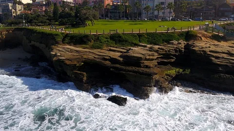 La Jolla Cove Cliffs Stock Footage 98655630